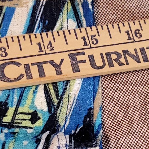 Alfred Dunner Island Scene summer Tunic 3/4 Sleeve Size Small Nautical - Picture 7 of 9